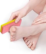 SALVMARY Foot Pumice Stone Set 2pc Glass Callus Remover 2pc Sponge Pedicure view 4