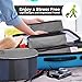 bago 7 Pcs Packing Cubes for Travel - 4 Travel Packing Cubes for Suitcases with 3 ZipLock Bags - Luggage Organizer Bags to Get Maximum Storage, Save Time & Effort to Pack (Gray)
