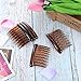 Gejoy 12 Pieces Plastic Teeth Hair Combs Tortoise Side Comb Hair Accessories(Black, Dark Brown)