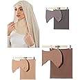 Cntqiang Muslim Chiffon Shawl Hijab with Matching Undercap Neck Full Cover Hijab Underscarf Wrap Scarves Turban