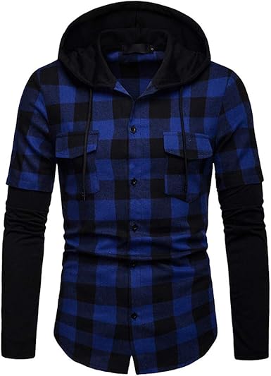 blusa de frio xadrez masculina com capuz