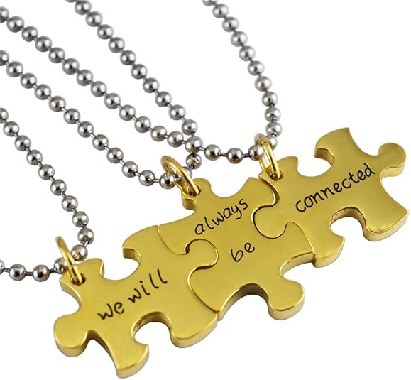 Reliablee Jigsaw Puzzle Pendant BFF Best Friend Forever