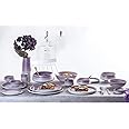 Plate Set –55 Piece Stoneware Dinnerware Set, Porcelain Dinnerware Sets Dinner Set, Ceramics Dishes Set, Plates and Bowls Sets, Dinnerware Full Service Set, Service for 8