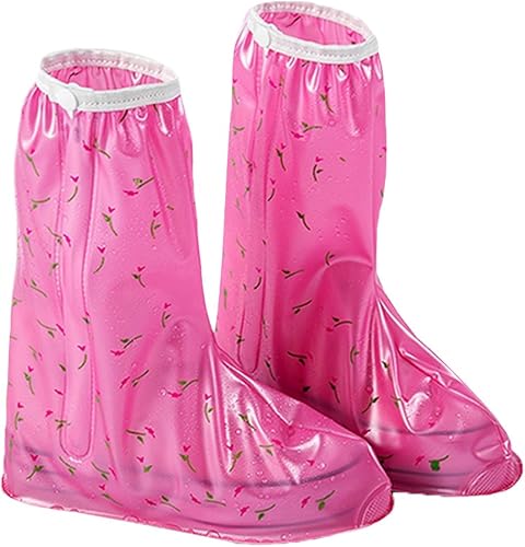 Amazon Yuuwa レインブーツカバー花柄シューズカバー女性レインシューズカバー梅雨対策スタイリッシュ レディース携帯防水 雨 雪 泥除け雨具 通勤 通学レインカバー 3カラー Yuuwa シューズカバー