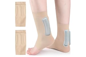 Achilles Tendonitis Protector Sleeves, Achilles Tendon Heel Support Compression Sleeve Socks with H-Shape Gel Padded, Sports 