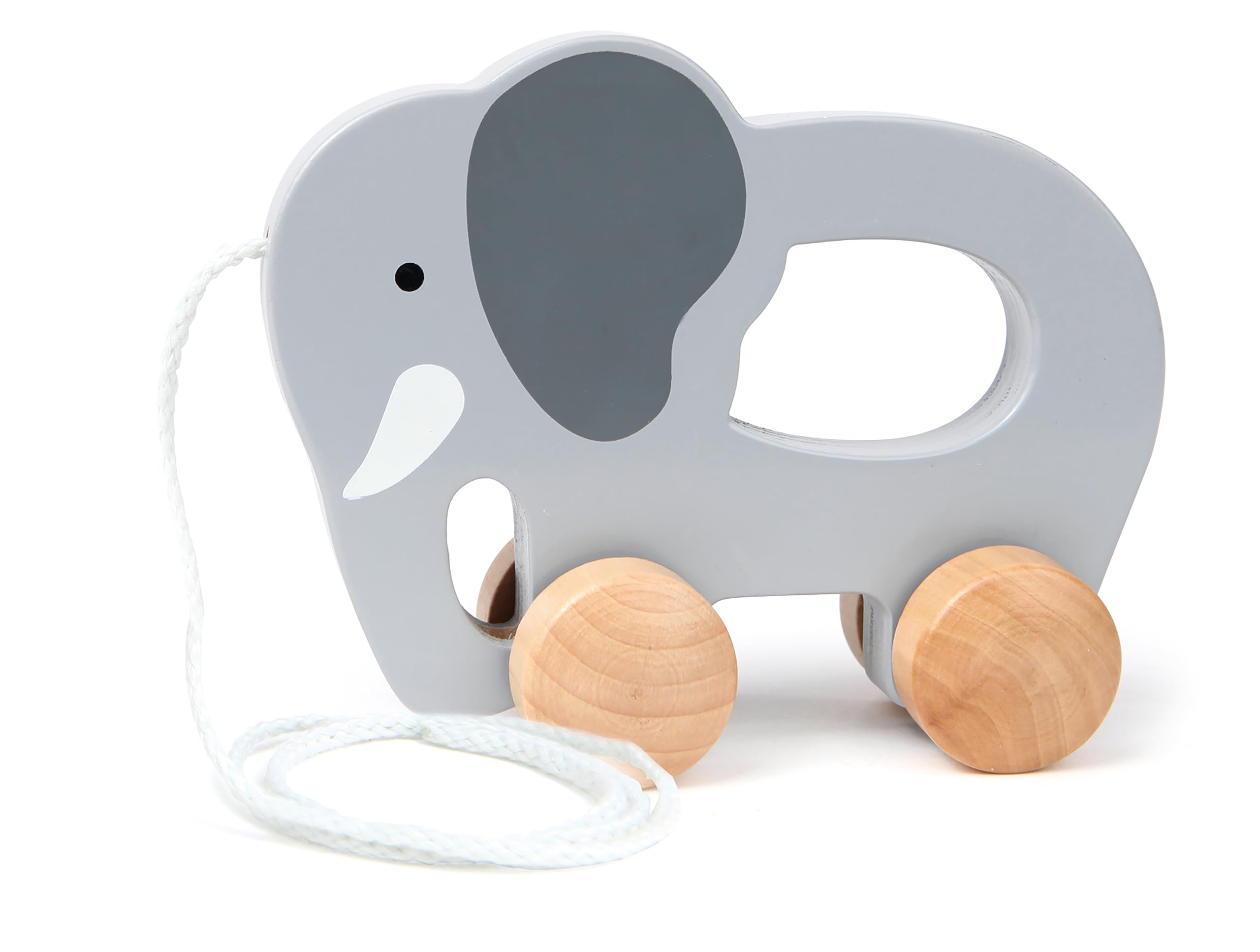 Hape Elephant - Push and Pull Along Wooden Toy - For 12 Months +