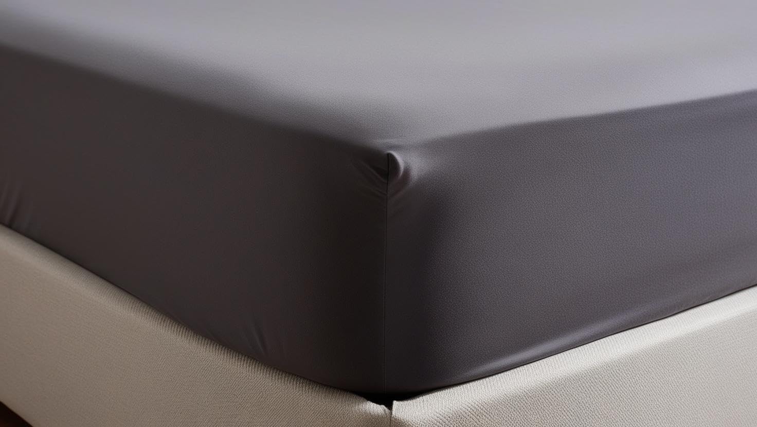 Brit Cotton 200 Thread Count Super King Size Fitted Sheet 40CM/16" Extra Deep Easycare & Long-Lasting, Breathable Egyptian Cotton Bed Sheets (CHARCOAL, SUPER KING / 40 CM)