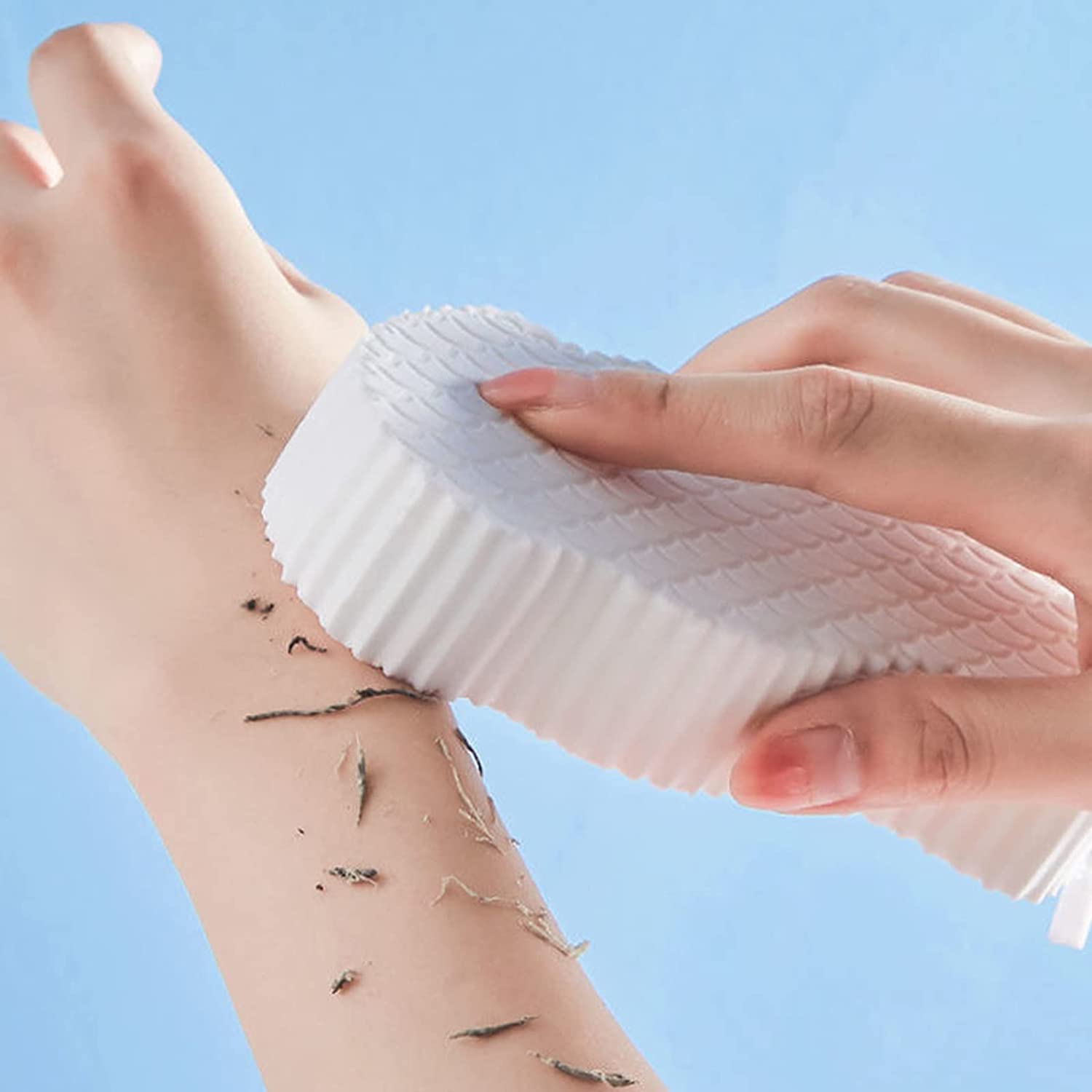 Ultra Soft Bath Body Shower Sponge, Super Soft Exfoliating Bath Sponge, Spa Scrub Exfoliator Dead Skin Remove Reusable, Sponge Bath Sponge for Adults Children, White