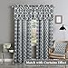 Flamingo P Moroccan Valance Curtain Short Window Treatment for for Kitchen Living Dining Room Bathroom Kids Girl Baby Nursery Bedroom (Gray - 52