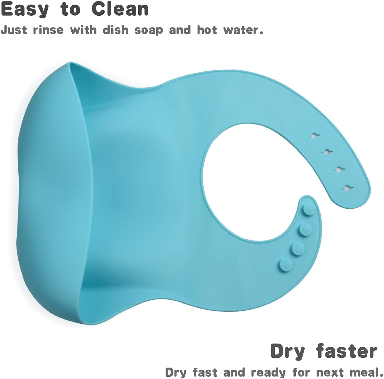 GODR7OY Unisex Kids Yy2023y Silicone Baby Bib, Blue Sky, 2 Count Pack of 1 UK, 2 Count (Pack of 1) - Image 4