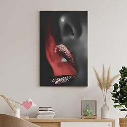 Black And White Sexy Woman Red Lips Smoke Aesthetic