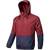 Piyapiyapoo Men's Lightweight Raincoats Shell Hooded Outdoor Rain Coat Hiking Windbreaker Jacket