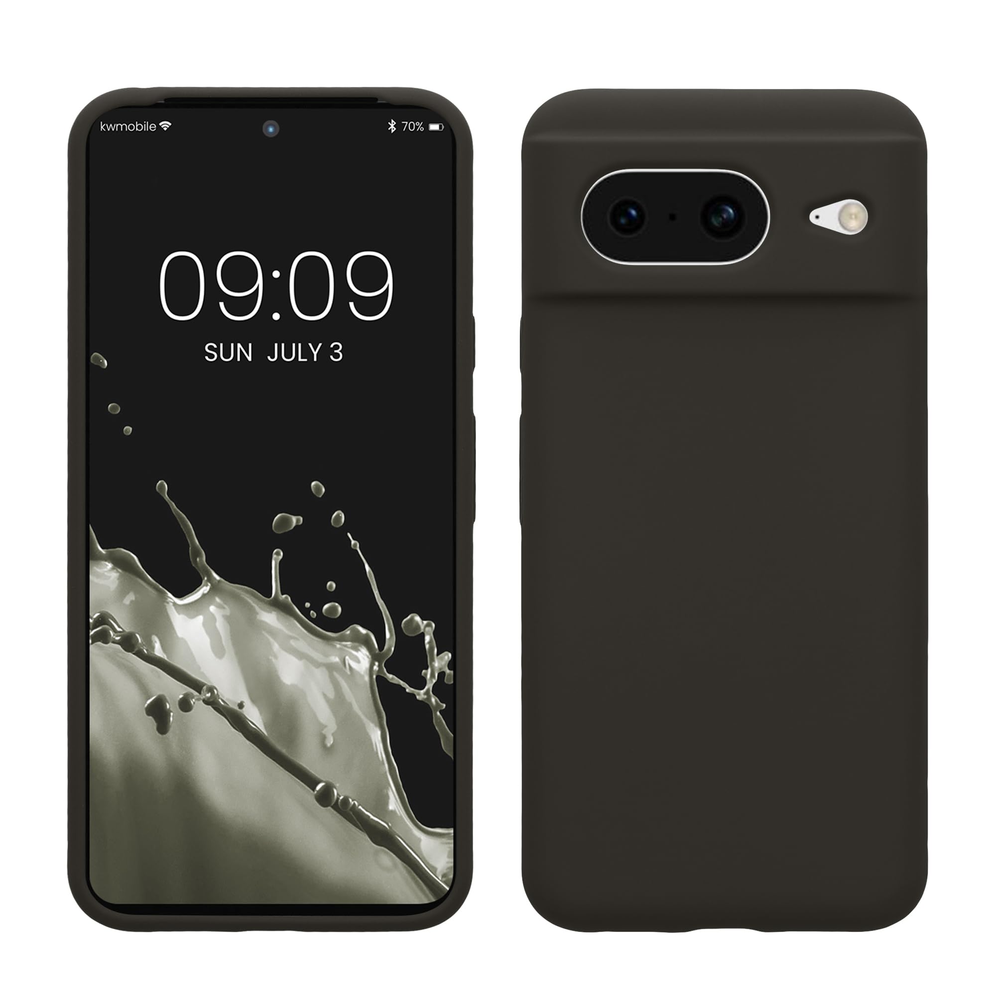 kwmobile Case Compatible with Google Pixel 8 Case - TPU Silicone Phone Cover with Soft Finish - Olive Green Matte โ image 1
