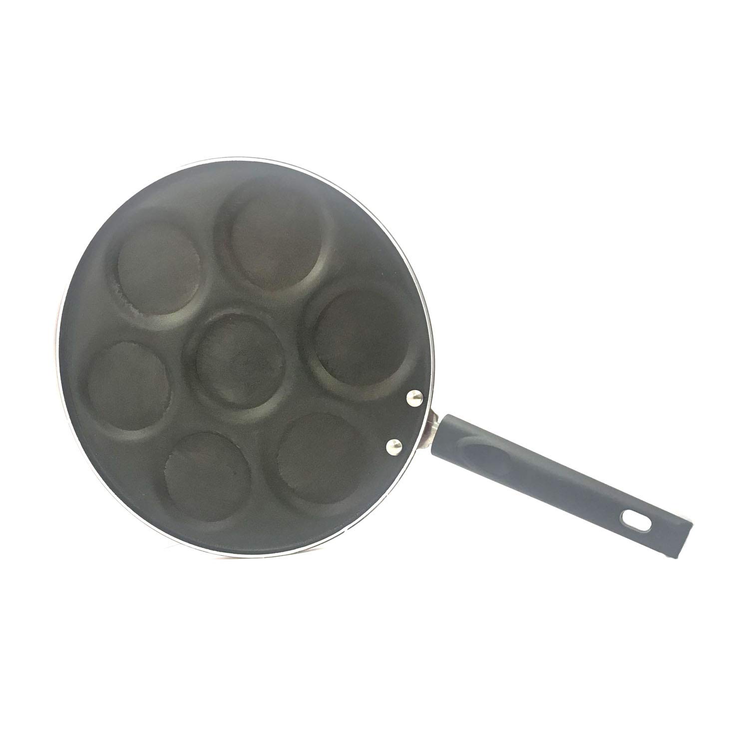 Non Stick Mini Uttapam Pan Pancake Crepe Tawa Non Stick Mini Pancake Maker Multi-Snack Maker 7 Cavity (275mm)