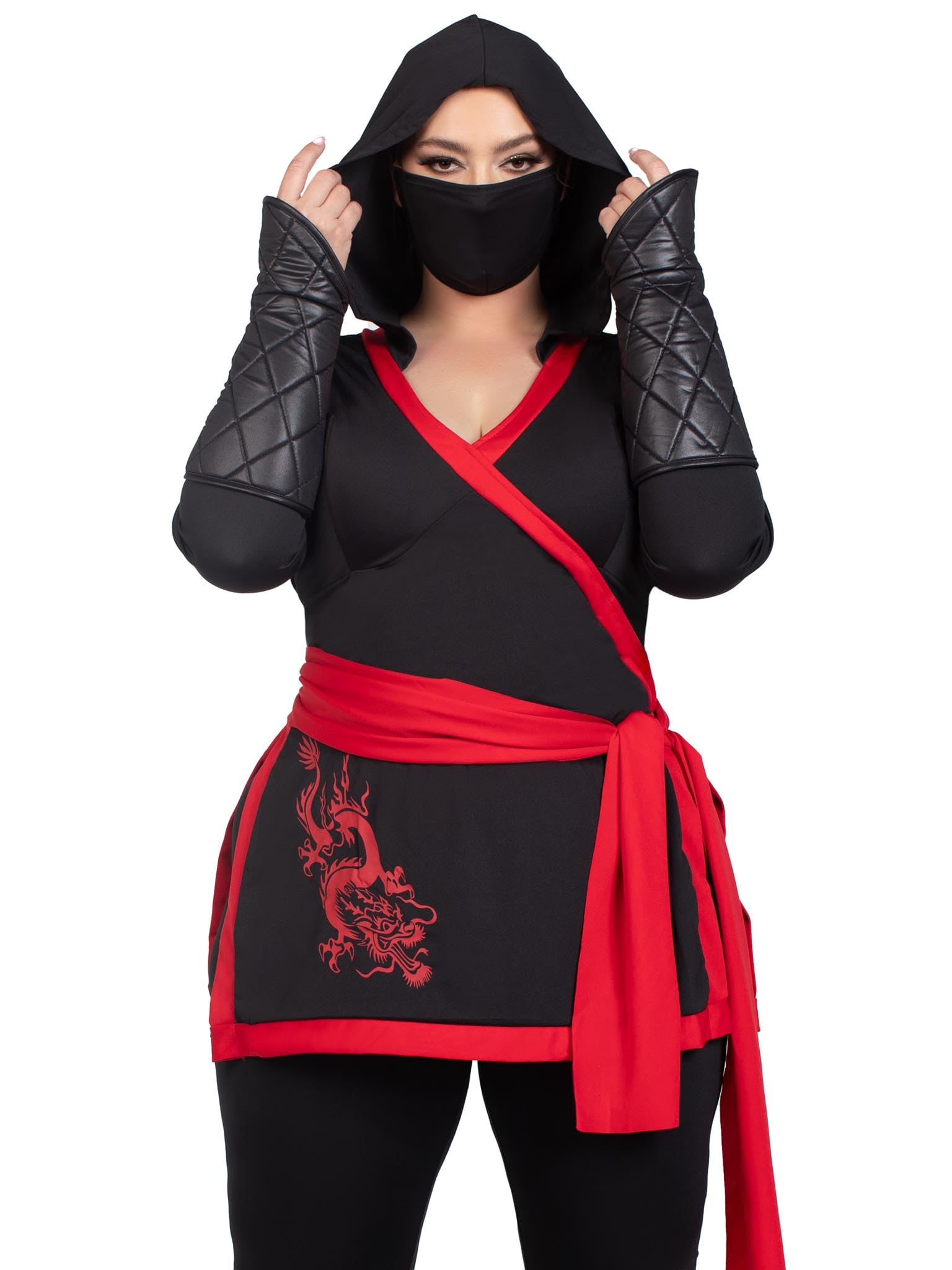 Leg Avenue Costume, Black/Red, 1X-2X