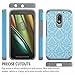 Moto G4 Play Case, Moto G Play Case (4th Gen), Starshop [Shock Absorption] Dual Layers Impact Advanced Protective Cover With [Premium HD Screen Protector Included] For Motorola Moto G4 Play(Teal Lace)