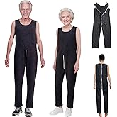 Siomlana Unisex Anti-Strip Adaptive Jumpsuit with Back-Zipper,Vest Trousers,Suitable for Seniors,Dementia Patient,Alzheimer’s Patients,Incontinence Care
