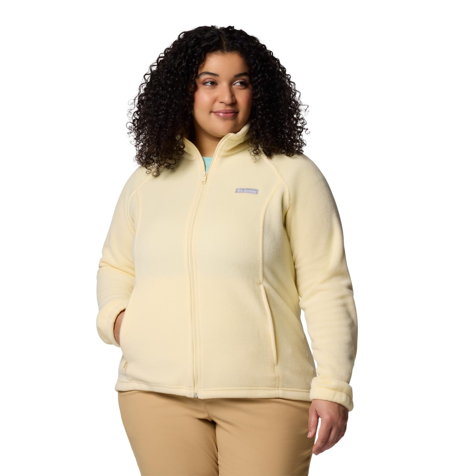 Columbia Women’s Benton Springs Full Zip, Lemon Wash, 3X