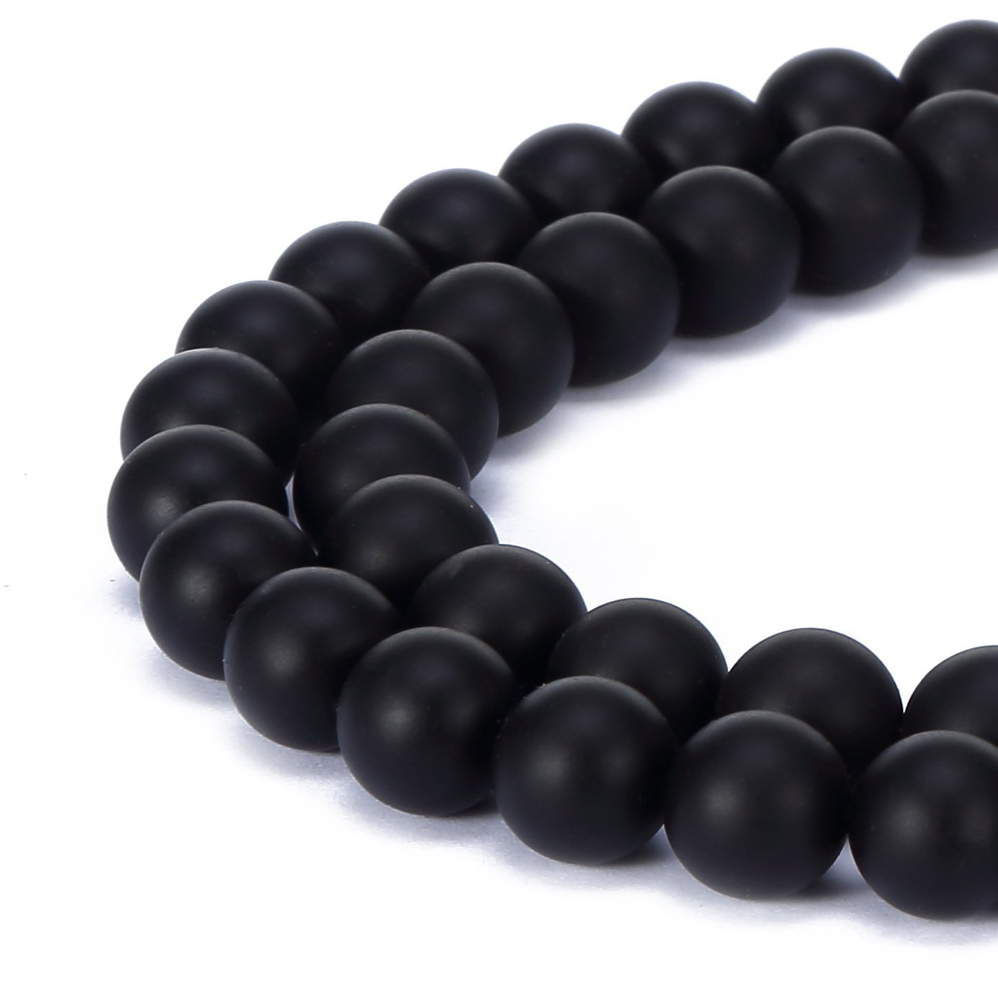 Beautiful Natural Agate Beads Round Loose Beads for Jewellery Making, Black Onyx, 8mm