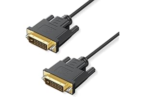 Critin DVI to DVI Cable,2m DVI to DVI-D 24+1 Cord,DVI-D 24+1 Gold Plated Cable, Support High Resolution 2560x1600 1080P for Gaming, DVD, Laptop, PC, Display