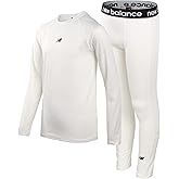 New Balance Boys Performance Base Layer Set - 2 Piece Athletic Moisture-Wicking Long Sleeve T Shirt and Tights (Sizes: 2T-20)