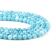 Larimar Beads 100% Natural Round Stone Loose Beads for Jewelry Making Necklace Gift 6mm