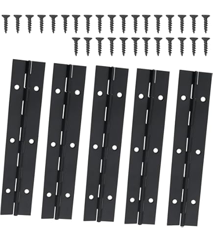 Hordion 6Pcs 6 Inch Piano Hinge Heavy Duty, Black Continuous Hinge 0.04 - View #7