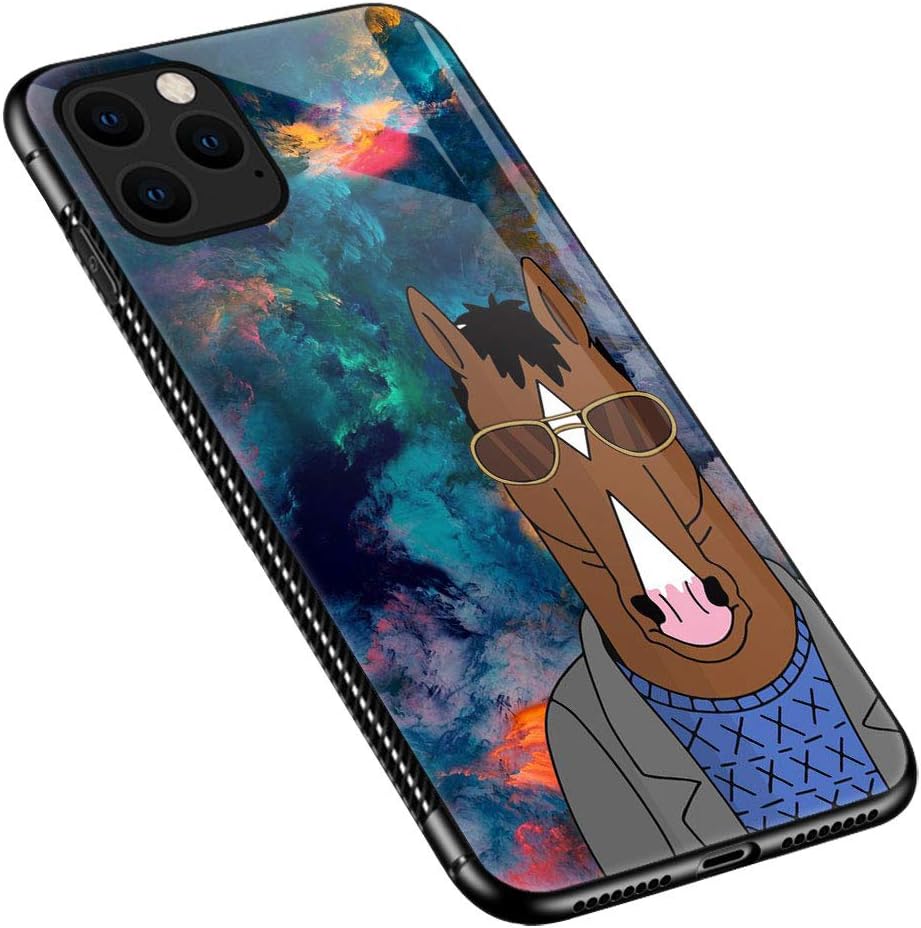 iPhone 11 Case,Colorful Cloud iPhone 11 Cases,Pattern Design Shockproof Non-Slip Tempered Glass Case for Apple iPhone 11