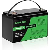 DATOUBOSS 12V 100Ah LiFePO4 Lithium Battery Group 31, 15000+&1280Wh Marine Deep Cycles Lithium Battery, Lightweight&100A BMS,