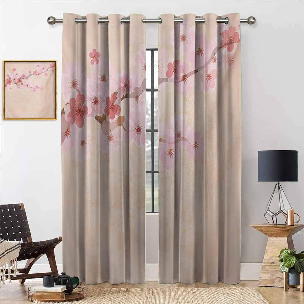 Cortinas para habitación de bebé, 243,8 x 213,4 cm, diseño de flores de