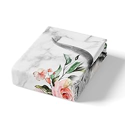 Erosebridal Highland Cow Flower Fitted Sheet Twin