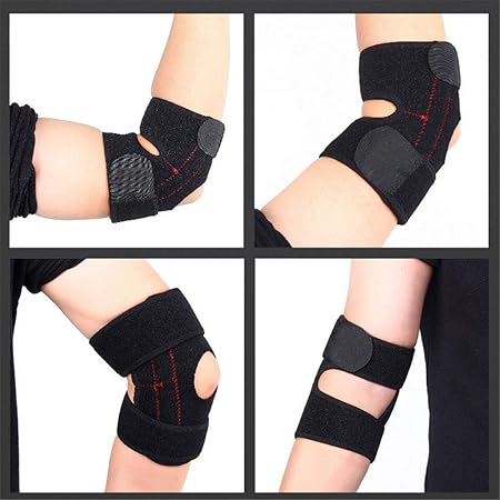 Hfour Ellenbogen Stutz Klammer Armwickel Gurt Neopren Verstellbar Atmungsaktiv Fur Ellenbogen Verletzungen Und Andere Ellenbogen Zustande Amazon De Sport Freizeit