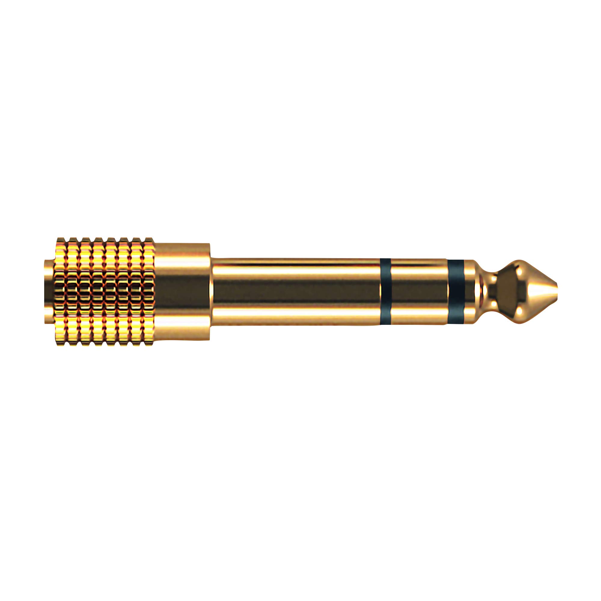 Oehlbach i-Jack AD 35/63 - Stereo Audio Adapter 3.5 mm Jack Female to 6.3 mm Jack Plug, Gold-Plated & Perfect Contact Security - Pack of 1