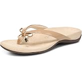 Vionic Women's Rest Bella Toe Post Sandal- Supportive Ladies Orthotic Sandals that include Three Zone Comfort with Arch Support- Flip Flop for Ladies, Medium and Wide Width Size 5-12