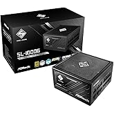 ASRock Steel Legend SL-1000G 1000W 80 Plus Gold & Cybenetics Platinum Full Modular Power Supply ATX3.1 & PCIe5.1 Ready with D