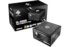 ASRock Steel Legend SL-1000G 1000W 80 Plus Gold & Cybenetics Platinum Full Modular Power Supply ATX3.1 & PCIe5.1 Ready with D