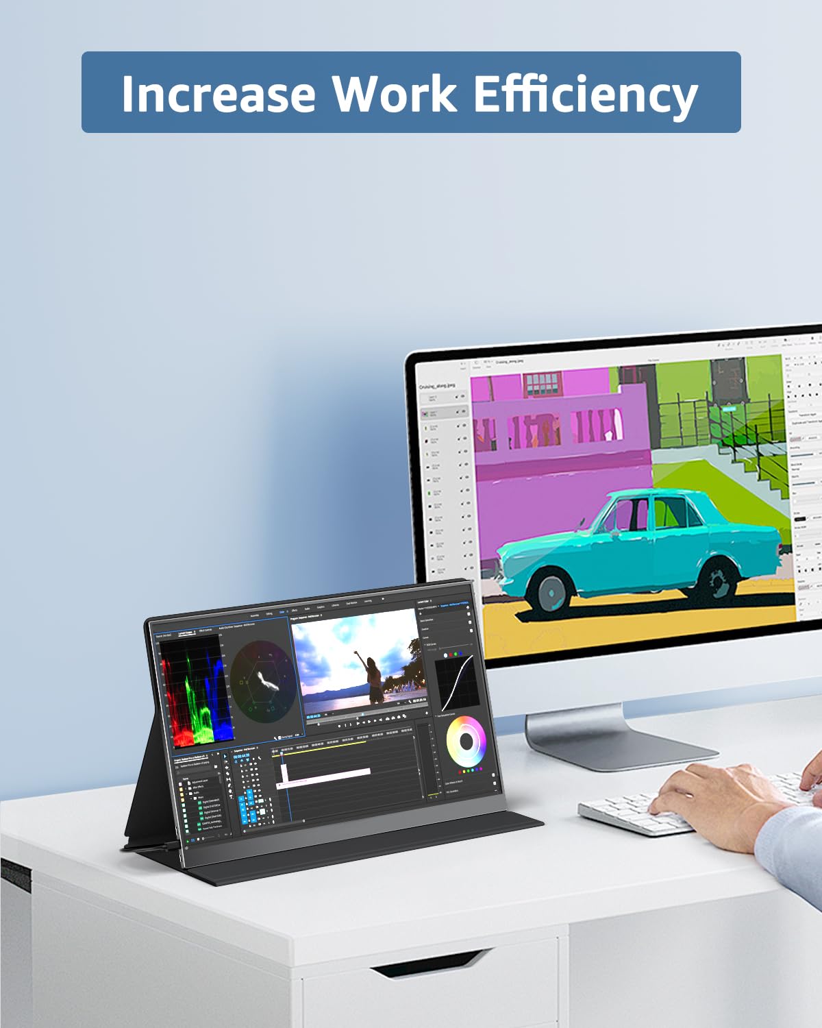 Yodoit Portable Monitor for Laptop, 15.6