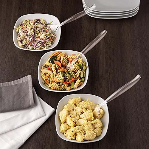 12 Pack of Premium Clear Disposable Plastic Serving Spoon Utensils