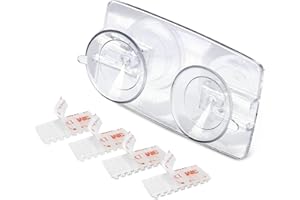 Allinko EZ Pass Holder for Windshield, Fits Most US States Toll Pass, Visor Accessories, Easy to Install and Remove, with Strong Suction Cups & 4pcs Mounting Strips, Holder for IPass, FasTrak, SunPass