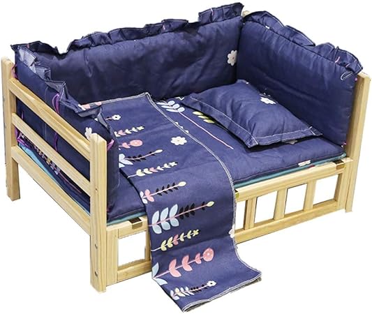 small wooden dog bed