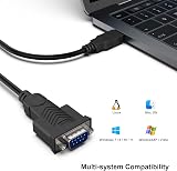 Benfei USB to RS232 Adapter Prolific PL-2303 6ft Cable DB9 Female view 4