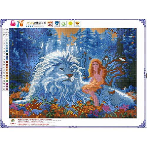 image for Peyan Lion and Butterfly Fairy 5D Diamond Painting Kits Full Drill Cry