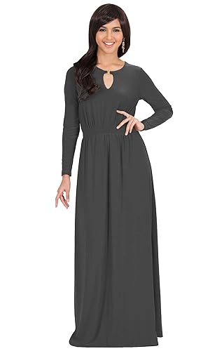 KOH KOH Petite Womens Long Sleeve Sleeves Modest Flowy Fall Winter