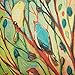Anickal Set of 4 Farmhouse Pillow Covers Oil Painting Vivid Birds Stands on Trees Branch Decorative Throw Pillow Covers 18 x 18 Inch for Sofa Couch Decor