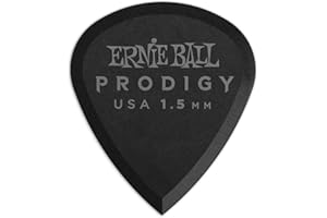 Ernie Ball Prodigy Guitar Picks, Mini, Black 1.5mm, 6-pack (P09200)