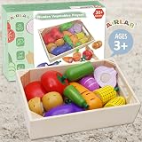 Airlab Wooden Play Food Set for Kids Pretend Kitchen Cutting Fruits Veggies view 7