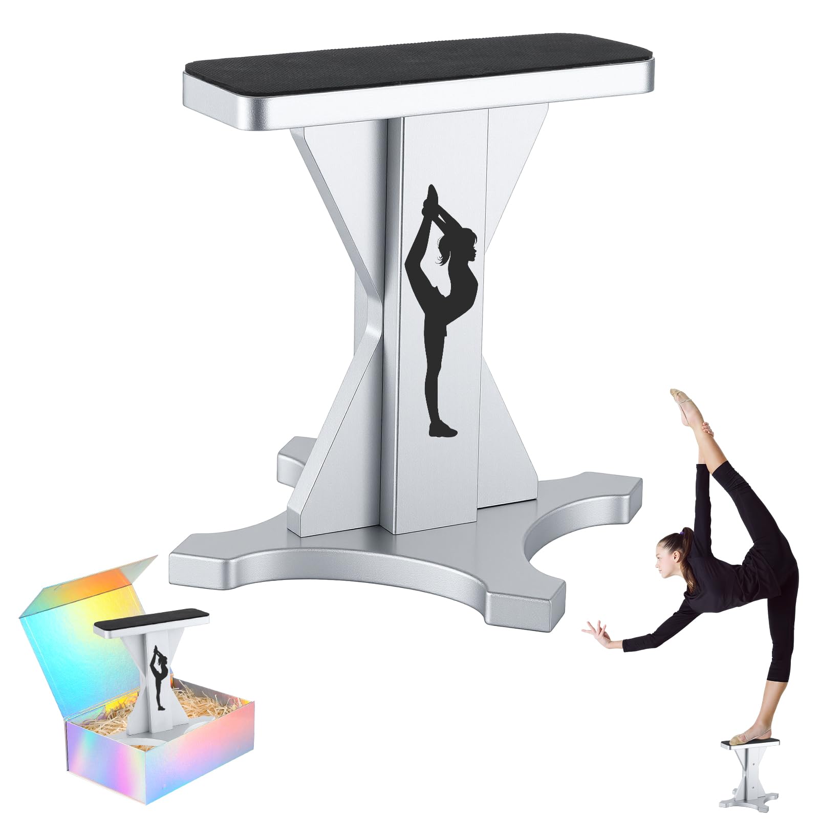 Photo 1 of **MISSING HARDWARE***Cheerleading Balance Trainer 12.4 x 13.4 Inch Wooden Flyer Cheer Stand Cheerleading for Flexibility Core Strength Balance Stunt Training Equipment and Stability Improvement Gift Box Set Configuration