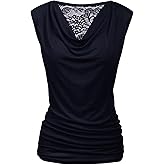 Zeagoo Tank Top for Women Trendy Going Out Tops Sleeveless Shirts Ruched Business Casual Basic Tunic Tops