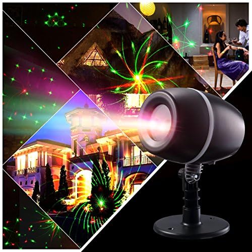 Kivis Projector Laser Lights Moving Galaxy Show Spotlights Outdoor Decorations for Party, Holiday, Birthday, Stage Light (Red-Green) - QQ Eggs Desgin