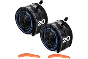HAKULA MATATA 2 Pcs Fat Tire Tube, 20Inch/26Inch x 3.0/3.5/4.0 Bike Tube with AV35/FV33 Valve Stem, High Air Tightness Bicycle Butyl Inner Tube Replacement with Tire Levers for Fat Bikes, 2Packs